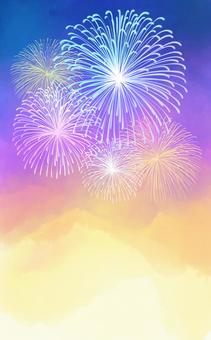 Fireworks and night sky ① Fireworks and night sky ①