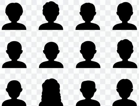 Male silhouette U Male silhouette U