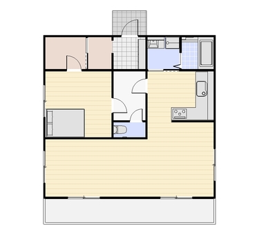 1LDK Floor Plan ② (2D Plane Character None) 1LDK Floor Plan ② (2D Plane Character None)
