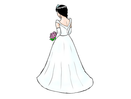 The back of the bride The back of the bride