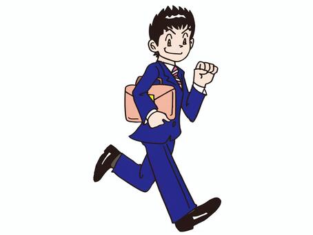 Running businessman Running businessman