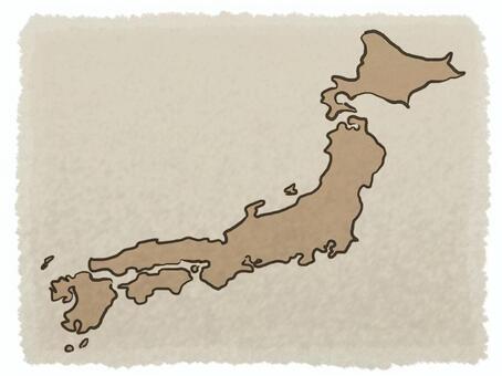 An old-fashioned map (Japanese style) An old-fashioned map (Japanese style)
