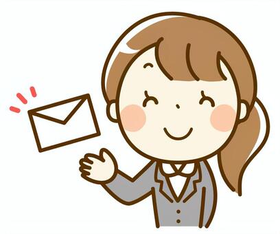 Suit woman sending mail Suit woman sending mail