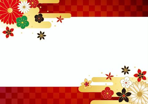 New Year _ and handle _ grid _ red _ background New Year _ and handle _ grid _ red _ background