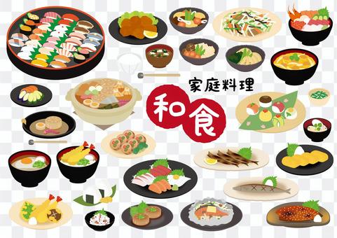 Japanese home cooking set Japanese home cooking set