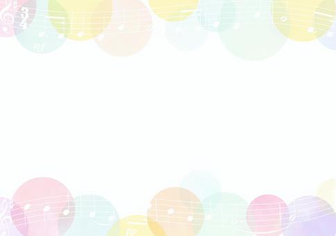 Music score and dot frame Music score and dot frame