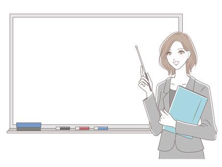 Woman teaching (whiteboard) Woman teaching (whiteboard)