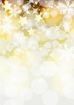 星と雪のキラキラ背景タテ金 星と雪のキラキラ背景タテ金