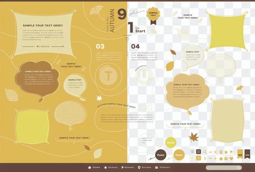 Winding line and balloon & layout autumn Winding line and balloon & layout autumn