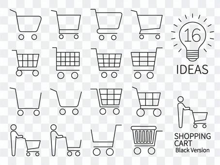 Shopping cart icon set Shopping cart icon set
