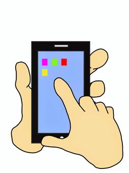 Operation of smartphone Operation of smartphone