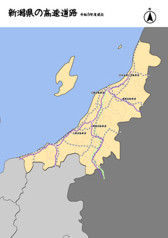 Niigata Prefecture Niigata Expressway Road Japan Niigata Prefecture Niigata Expressway Road Japan