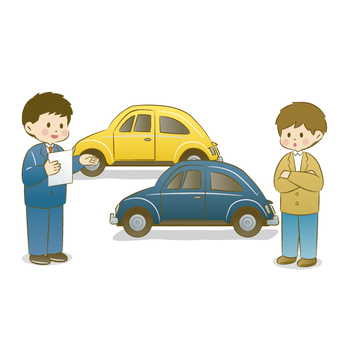 A man who gets lost by two cars A man who gets lost by two cars