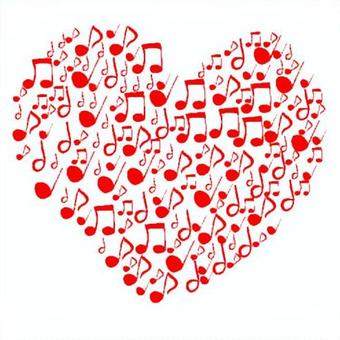 Red Heart with a note Red Heart with a note