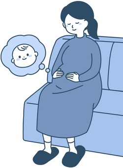 Pregnant woman with a smile Pregnant woman with a smile