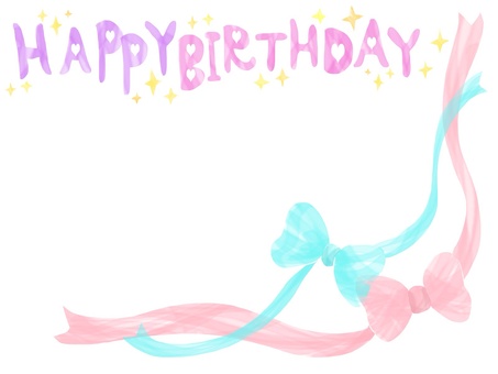 Ribbon birthday card 2 Ribbon birthday card 2