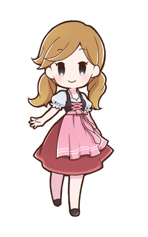 A girl wearing a German national costume_A A girl wearing a German national costume_A