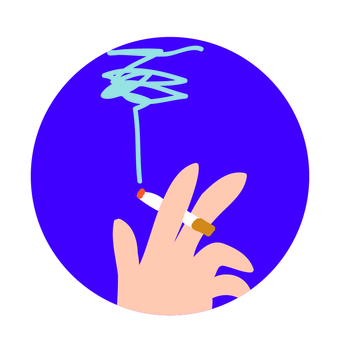 Hand holding a cigarette Hand holding a cigarette