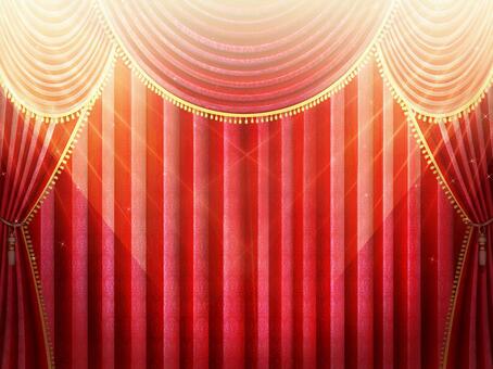 Illuminated stage red curtain wallpaper frame 2 Illuminated stage red curtain wallpaper frame 2