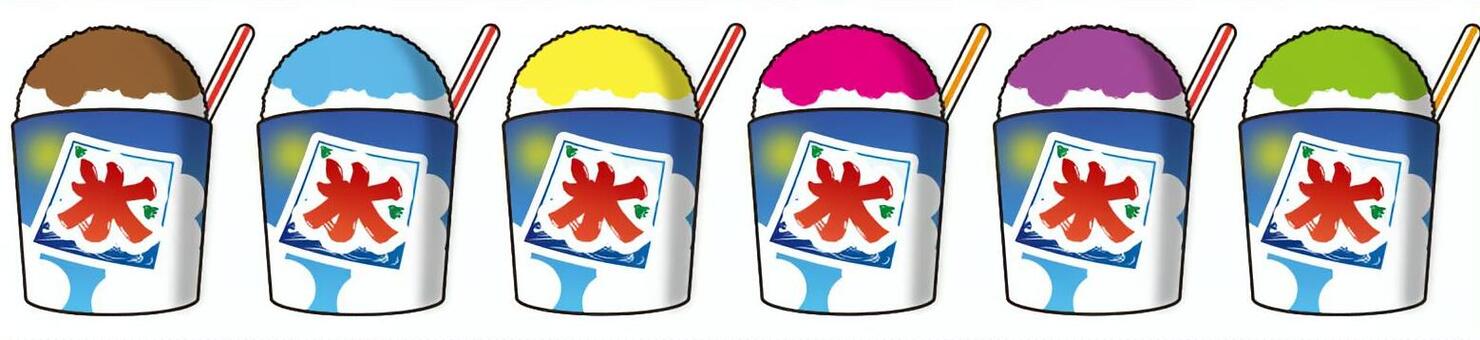 Shaved ice line Shaved ice line