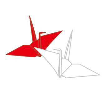 Folding cranes (red and white) Folding cranes (red and white)
