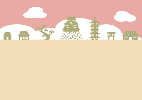 Castle town scenery Castle town scenery