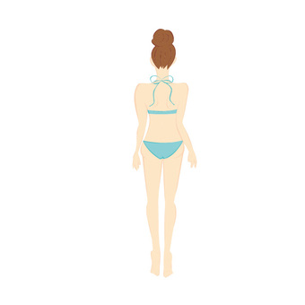 Female whole body (back / underwear) Female whole body (back / underwear)