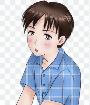 A shy boy A shy boy