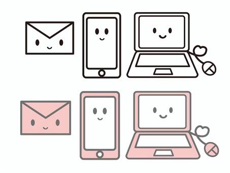 Cute communication icon set Cute communication icon set