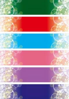Snow crystal banner set Snow crystal banner set