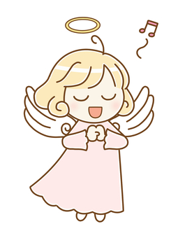 Singing Angel Pink Leftward Singing Angel Pink Leftward