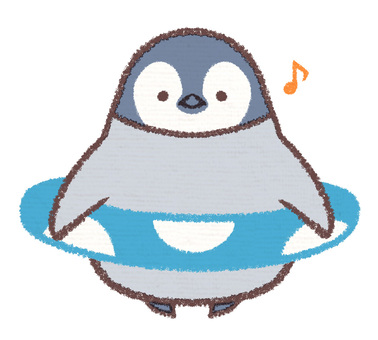 Floating penguin chick Floating penguin chick
