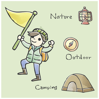 Illustrations, mountain climbing, camping, illustrations Illustrations, mountain climbing, camping, illustrations