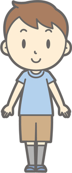 Boy short sleeve a - Front - whole body Boy short sleeve a - Front - whole body