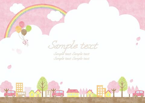 Cityscape of spring Cityscape of spring