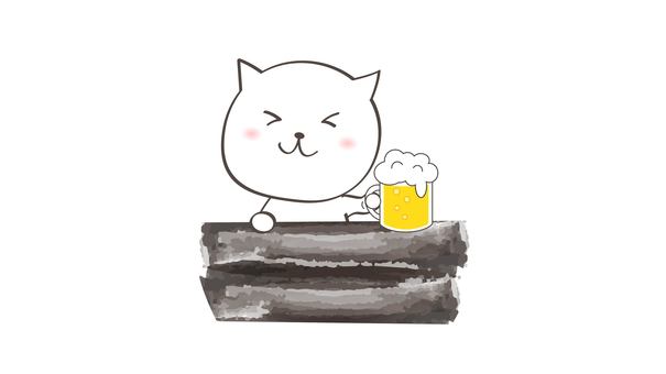 Cat toasting with beer Cat toasting with beer
