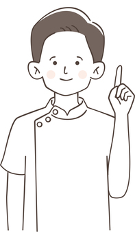 Male holistic therapist solves the left hand Male holistic therapist solves the left hand