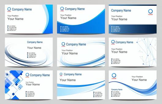 Business card template set Business card template set