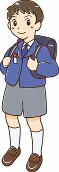 Illustration of a boy at the entrance ceremony Illustration of a boy at the entrance ceremony
