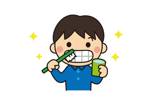 Boy brushing his teeth Boy brushing his teeth