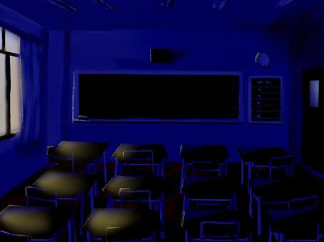 Loose classroom scenery / night Loose classroom scenery / night