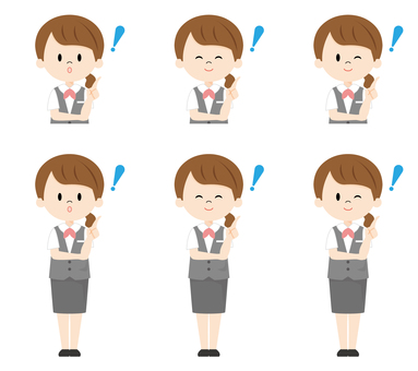 Female receptionist_point Female receptionist_point
