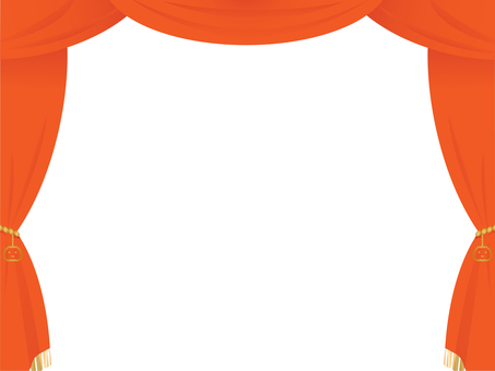 Halloween-style orange stage curtain Halloween-style orange stage curtain