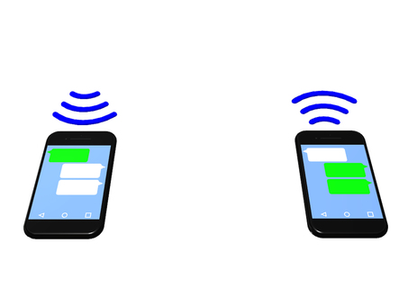 During smartphone communication During smartphone communication
