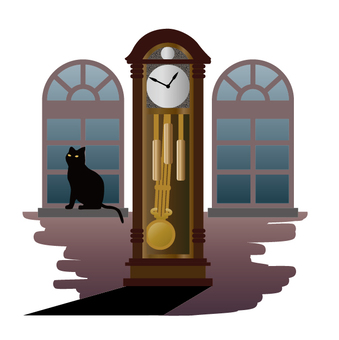 Watch and black cat Watch and black cat