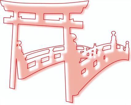 Torii silhouette Torii silhouette