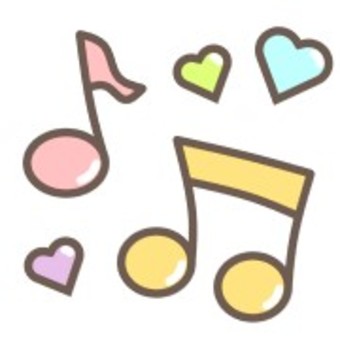 Music musical notes colorful cute heart Music musical notes colorful cute heart