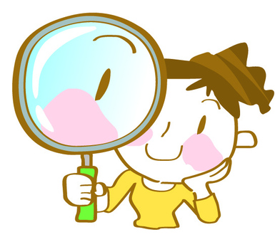 Magnifying glass woman Magnifying glass woman