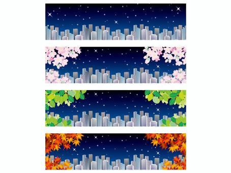 Banner: Four Seasons (6) Night in a Business District Banner: Four Seasons (6) Night in a Business District