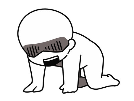 A person who touches his hand and collapses A person who touches his hand and collapses